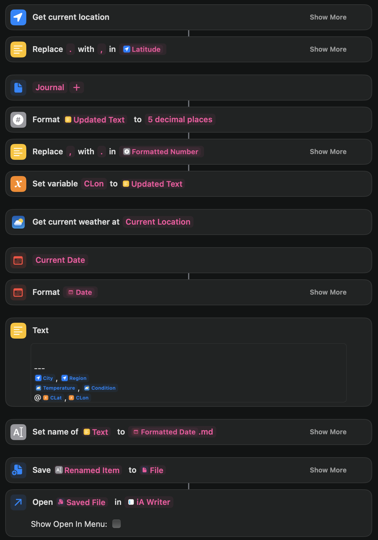 Create a text entry using Diar